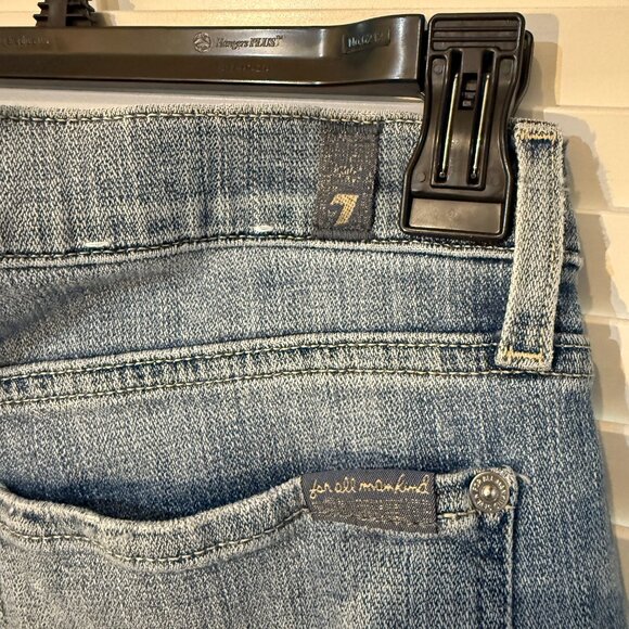 7 For All Mankind The Skinny Ankle Women's Jeans Embroidered Stars Sz 30 - Picture 4 of 6